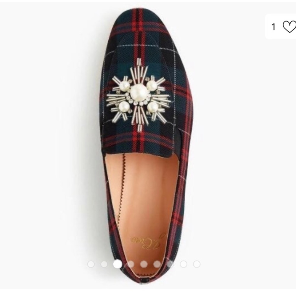 J crew flats embellished bling